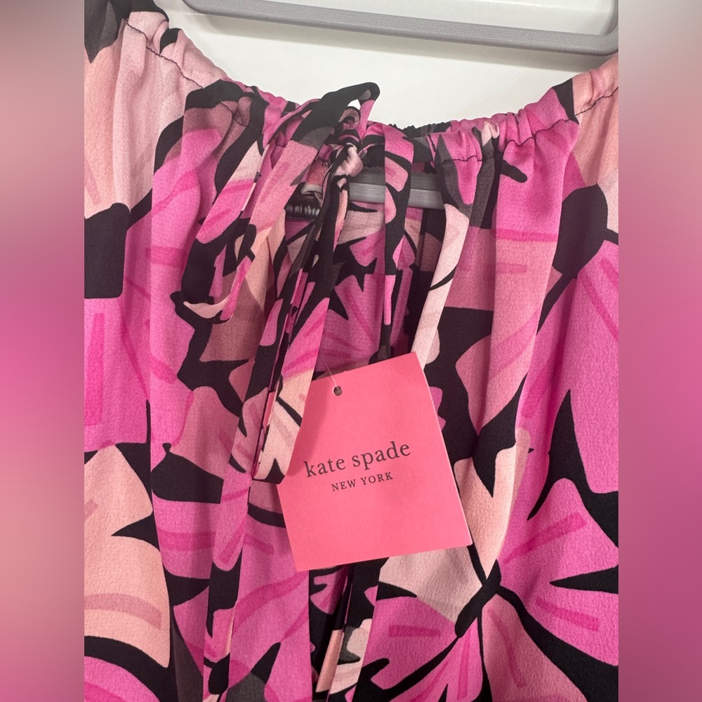 Kate Spade Pink and Black Floral Top - Picture 3 of 3